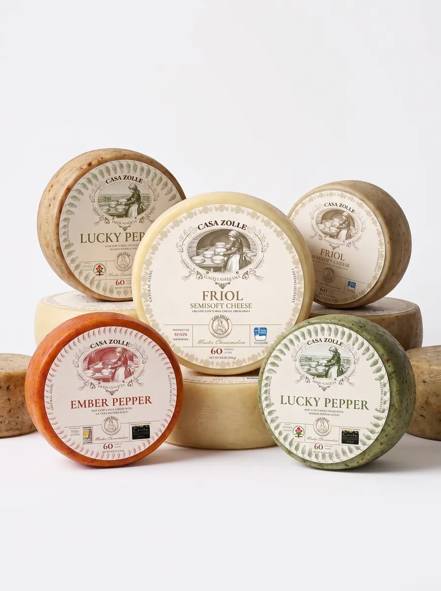 Casa Zolle Gourmet: Friol Semisoft, Ember Pepper y Lucky Pepper