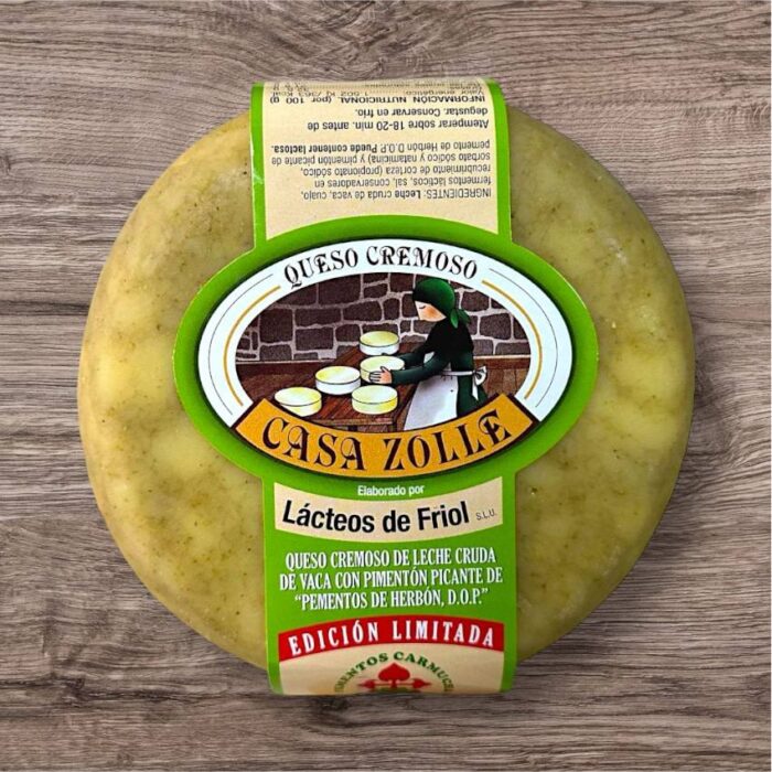 spicy cheese with peppers of la vera