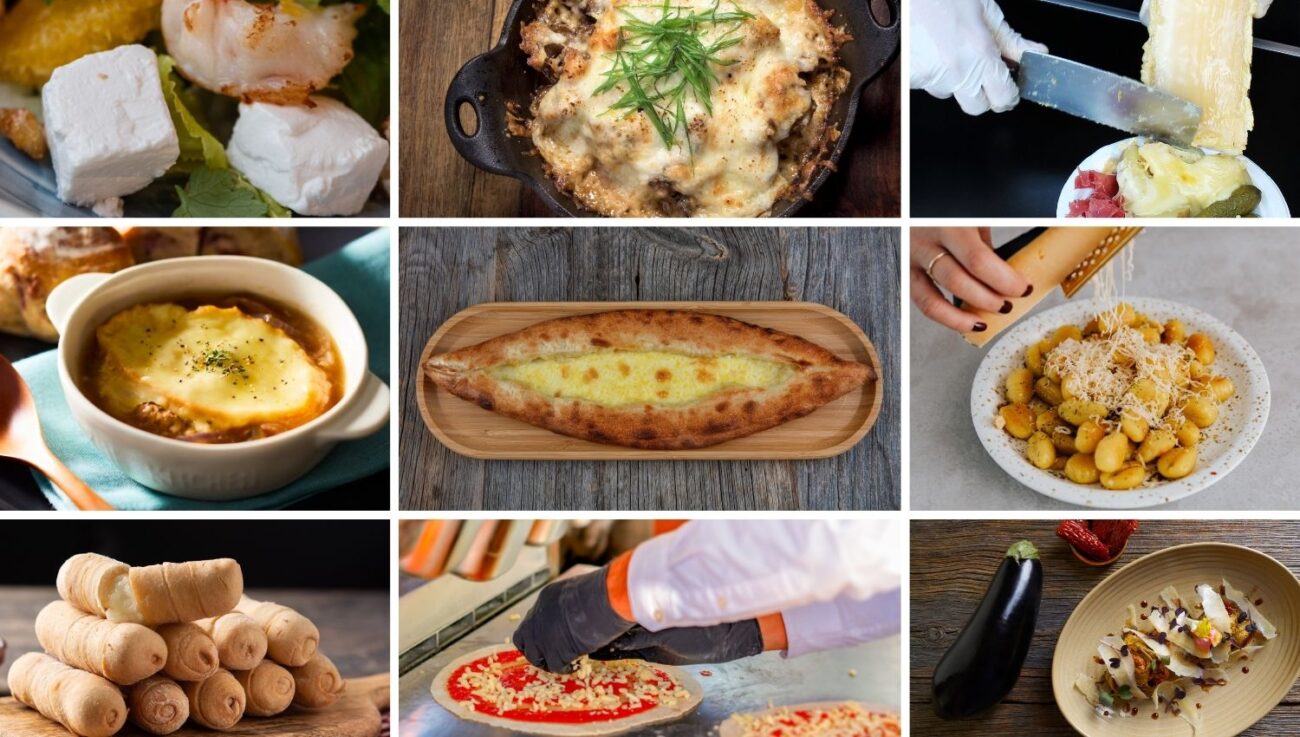 Platos variados con queso: gratinados, pastas, pizzas y recetas con queso rallado o fundido